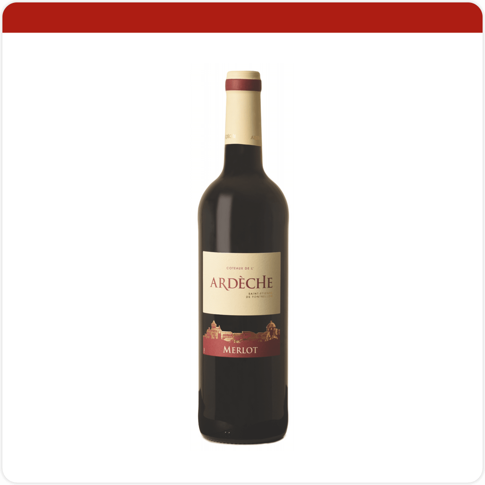 Bouteille vin rouge Merlot